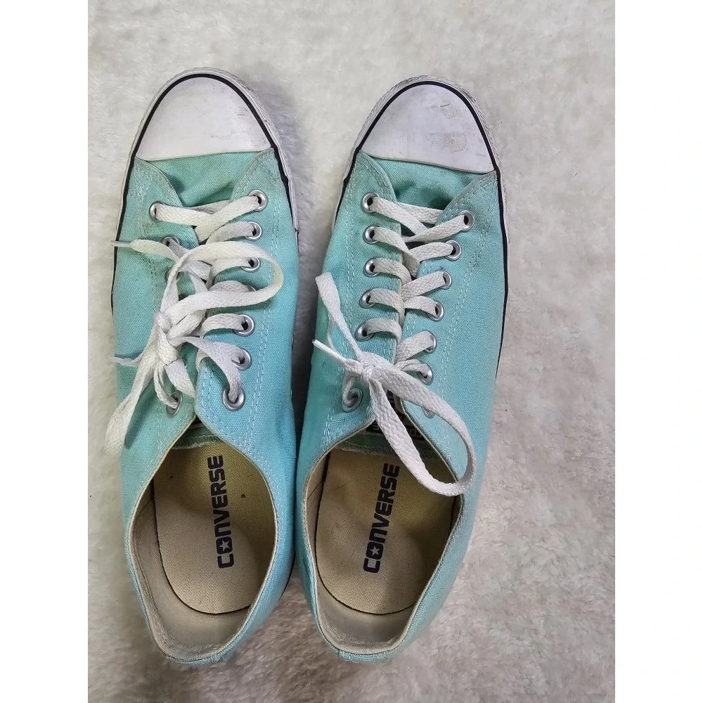 Converse All Star Mens Size 10 Mint Green Canvas‎ Sneakers - Picture 4 of 12